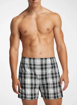 Embroidered logo poplin boxer