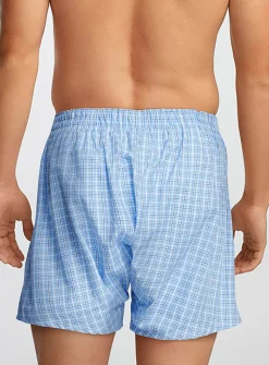 Embroidered logo poplin boxer