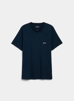 Embroidered logo solid crew neck undershirt
