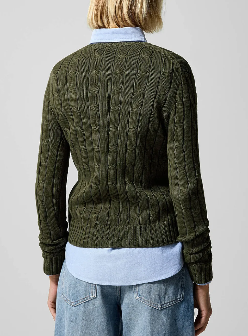 Embroidered logo wool and cashmere sweater