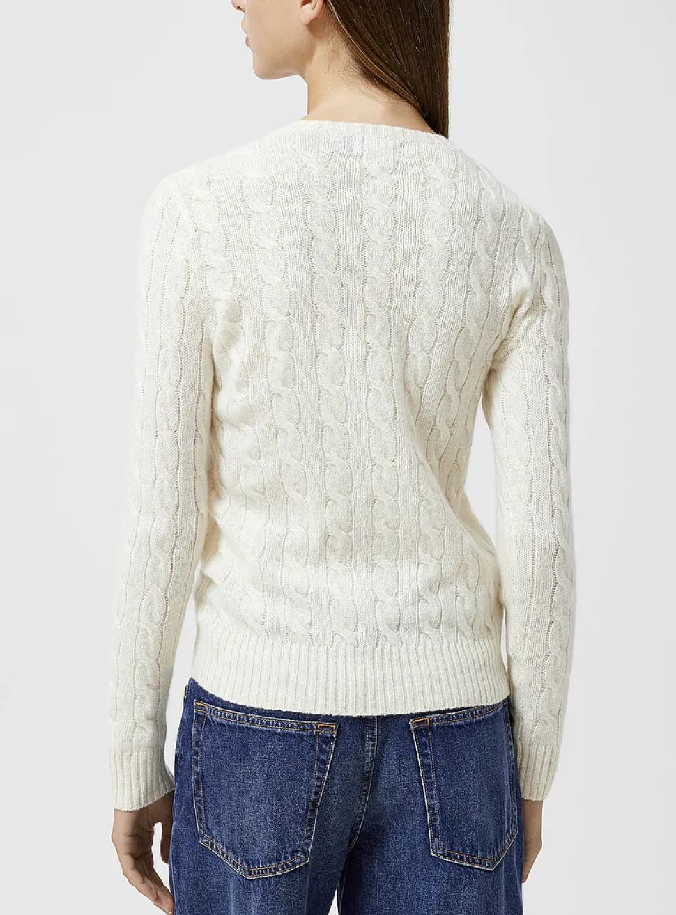 Embroidered logo wool and cashmere sweater