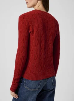 Embroidered logo wool and cashmere sweater