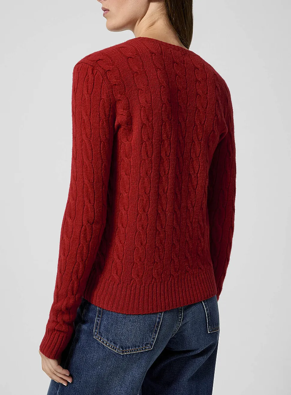 Embroidered logo wool and cashmere sweater