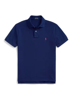Embroidered rider piqué polo