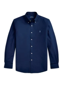 Embroidered rider stretch poplin shirt