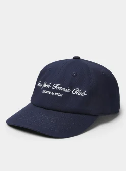 Embroidered tennis-club cap