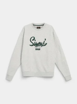 1840 embroidery fleece-lined sweatshirt