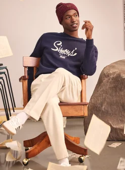 1840 embroidery fleece-lined sweatshirt
