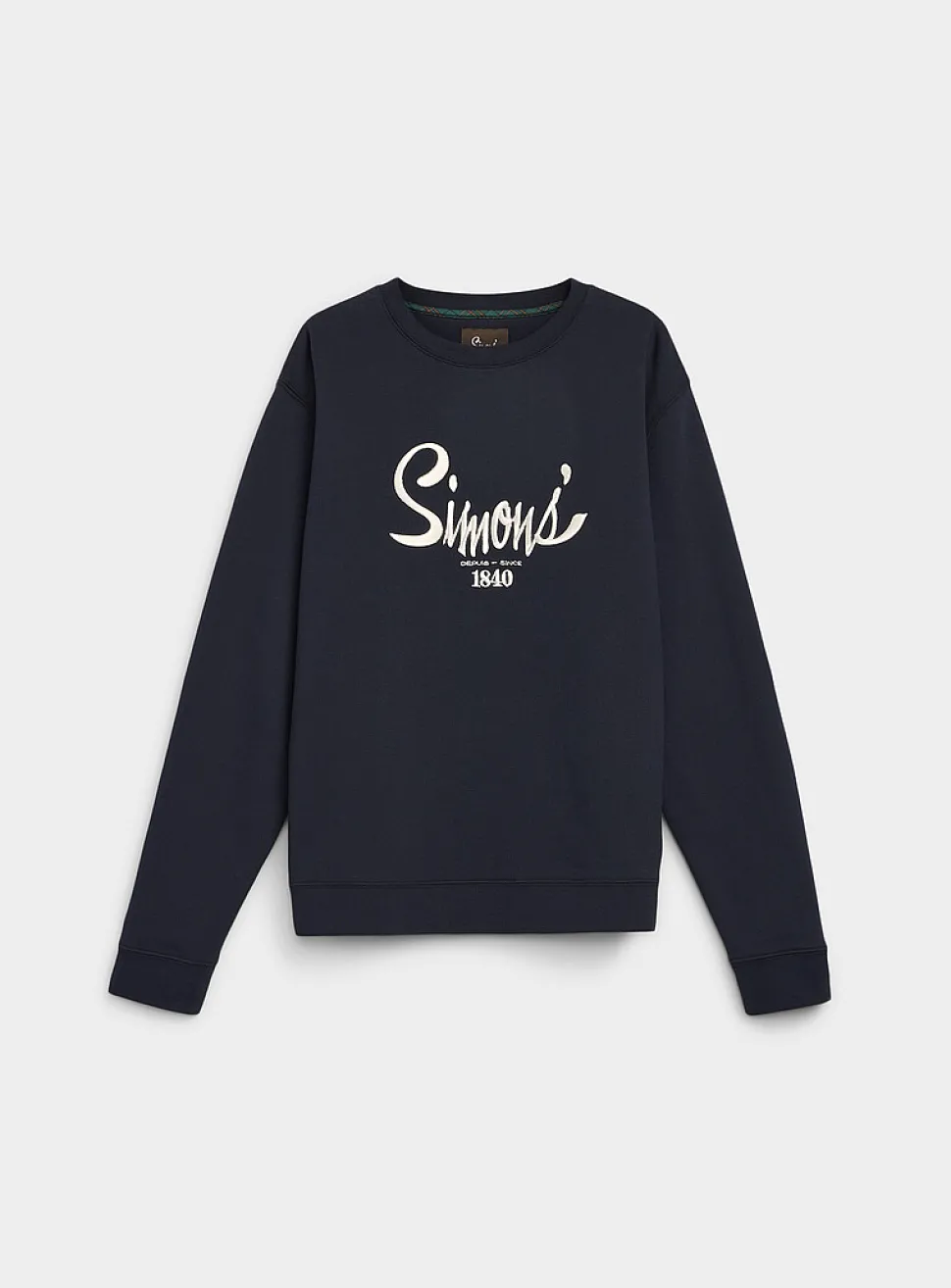 1840 embroidery fleece-lined sweatshirt