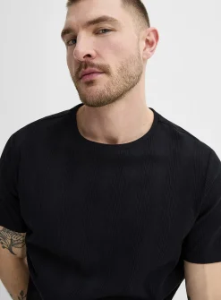 Etched-stripe T-shirt