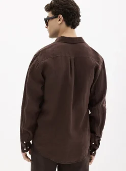 100% European linen long-sleeve shirt