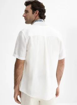100% European linen short-sleeve shirt