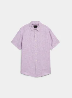100% European linen short-sleeve shirt