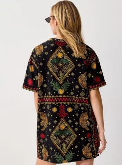 Exotic print T-shirt minidress
