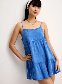 Faded tiered minidress
