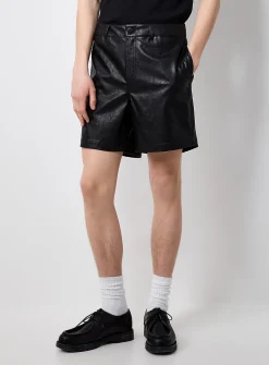 Faux-leather short