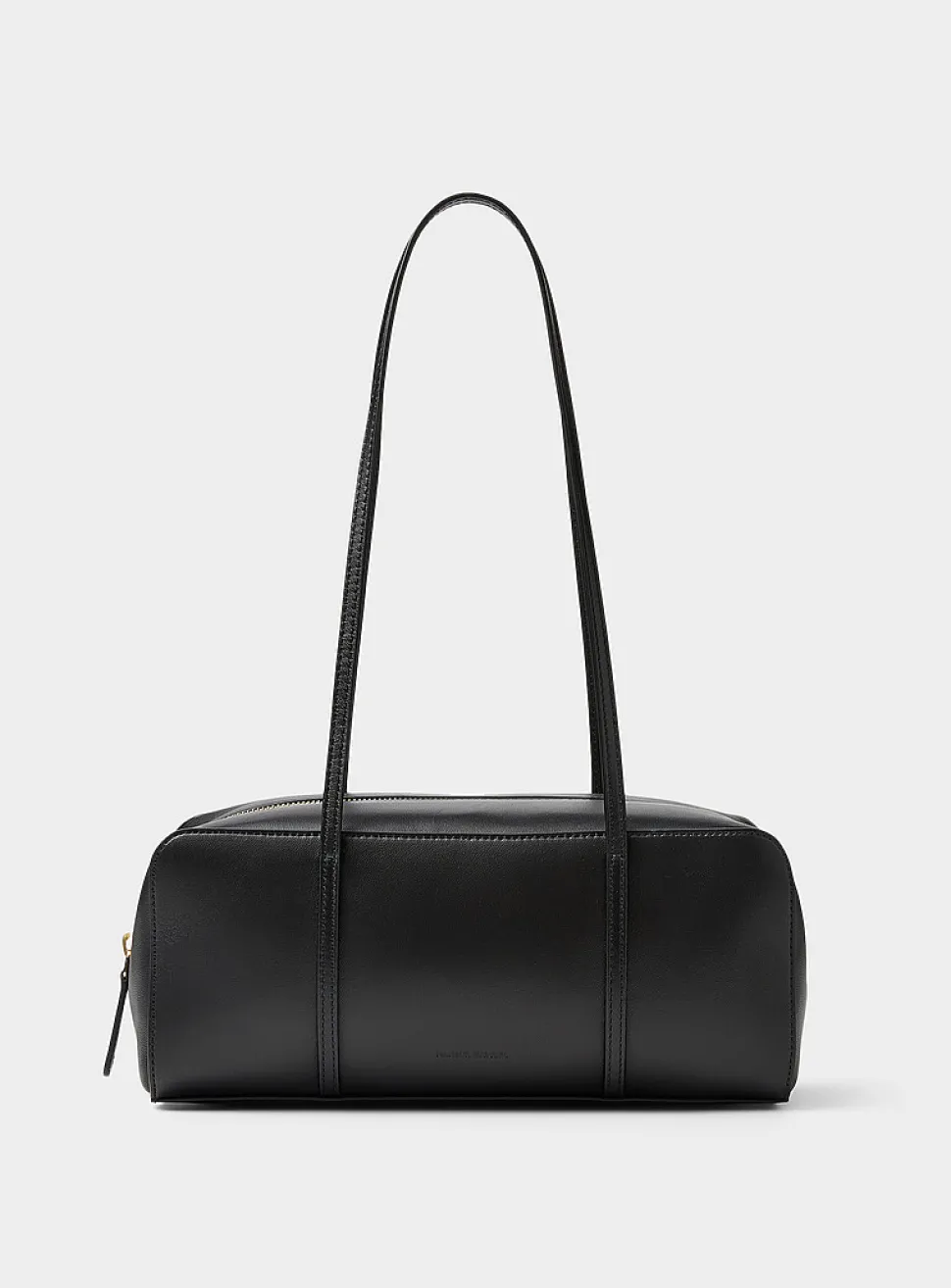 Filo ebony pebbled leather shoulder bag