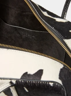 Filo hair-on leather shoulder bag