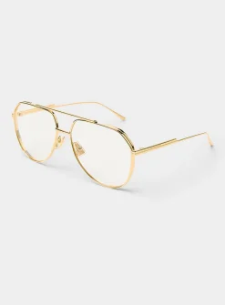 Fine frame aviator sunglasses