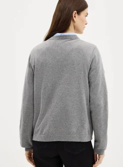 Fine-knit solid essential cardigan