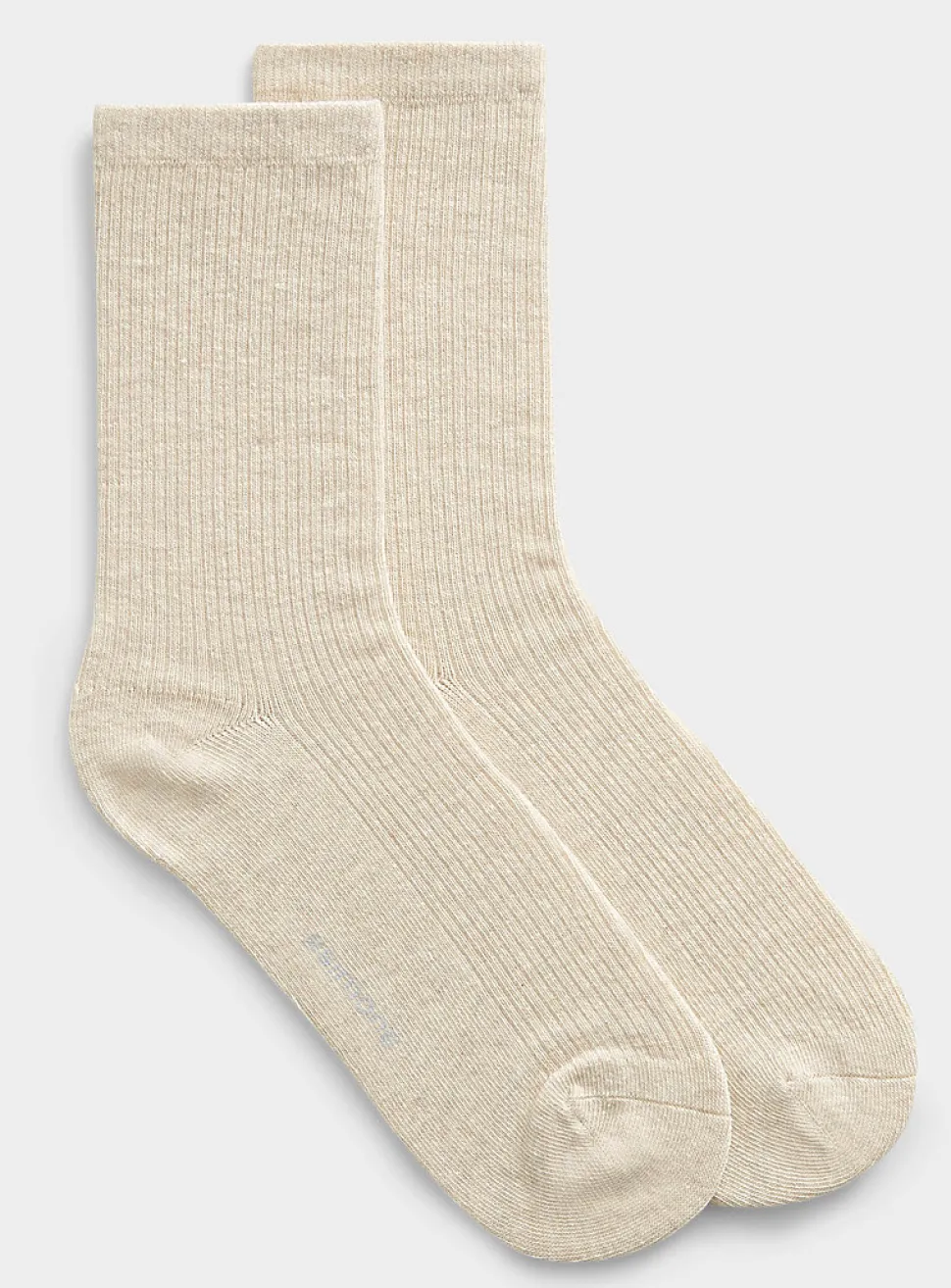 Finely ribbed socks