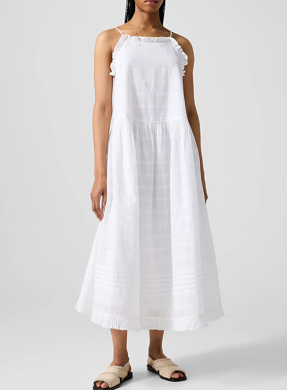 Fiore checkered maxi dress