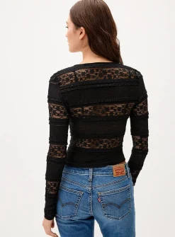 Fitted lace cardigan