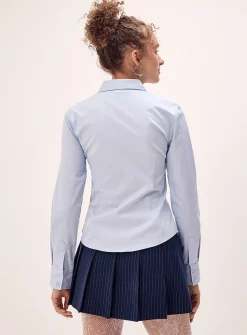 Fitted poplin shirt
