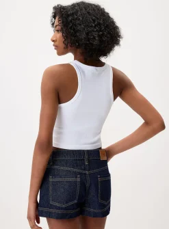 Fitted silver-stud cami