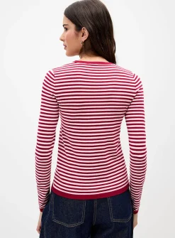 Fitted striped sweater