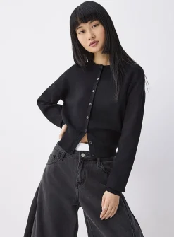 Fitted-waist cardigan