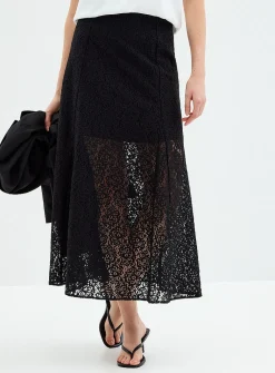 Flared lace skirt