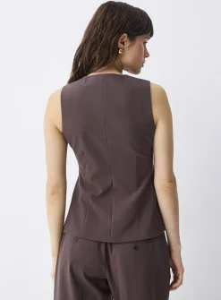 Flared tailored vest