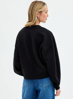 Fleece-lined boxy-fit cardigan