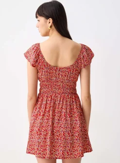 Floral bows short dress