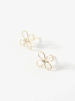 Floral silhouette earrings