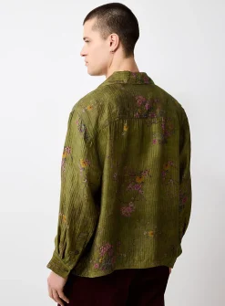 Floral vine fluid shirt
