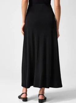 Flowing Draped Crepe Skirt