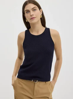 Flowy cable-knit cami