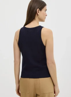 Flowy cable-knit cami