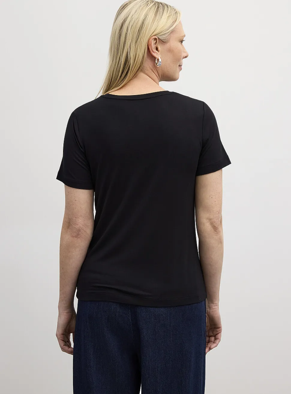 Flowy crew-neck T-shirt