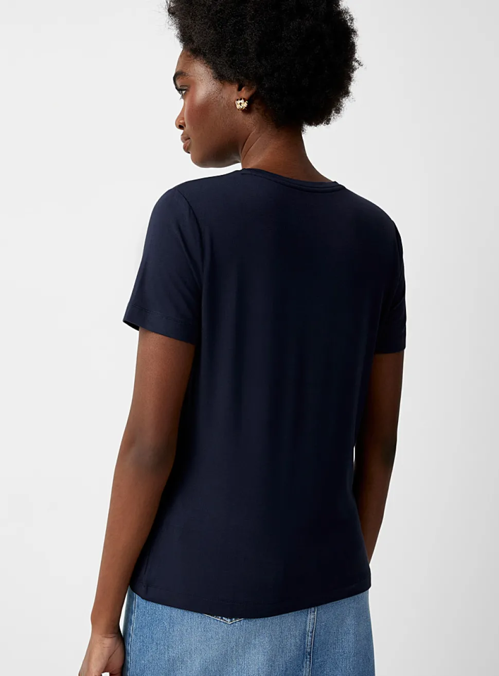 Flowy crew-neck T-shirt