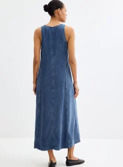 Flowy denim V-neck dress
