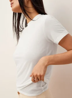 Flowy micromesh boxy-fit T-shirt