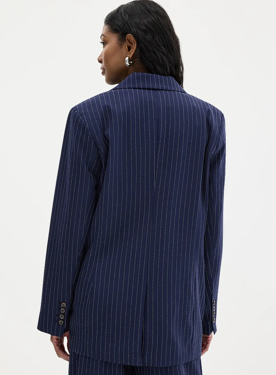 Flowy pinstripe blazer