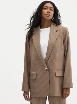 Flowy pinstripe blazer