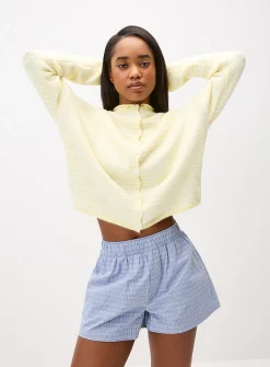 Fluffy knit cardigan