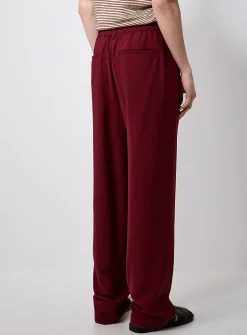 Fluid crinkled fabric pant