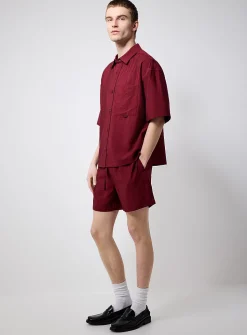 Fluid crinkled shorts