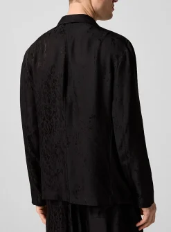 Fluid jacquard droplet blazer